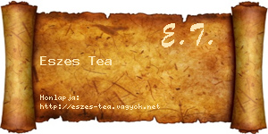 Eszes Tea névjegykártya